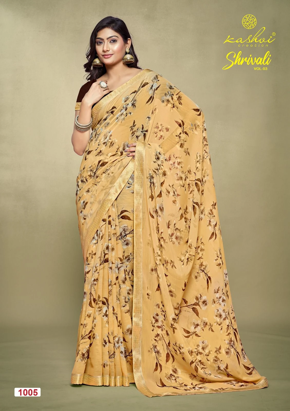 Kashvi Creation Shrivali Vol 03 White Cat Wholesale Fancy Sarees Catalog — Wholesale Sarees, Kashvi Creation wholesale from Surat - Gallery Image 5